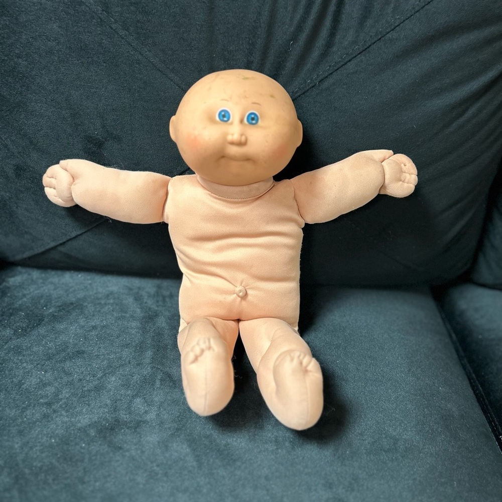 VTG Coleco Cabbage Patch Preemie Doll 1984 Bald Blue Eyes Mold #1 FLAWED …
